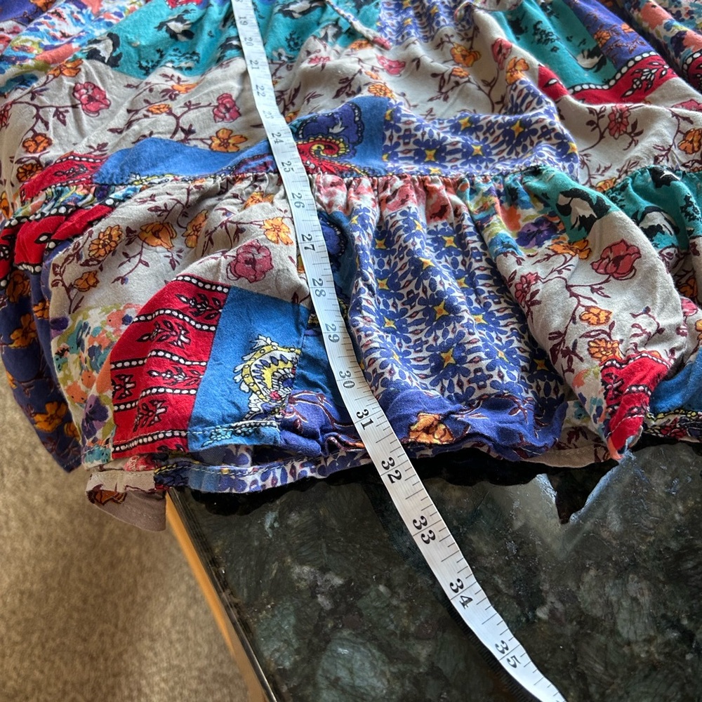 Sacred Threads Patchwork Granola Boho Tiered Ruff… - image 8